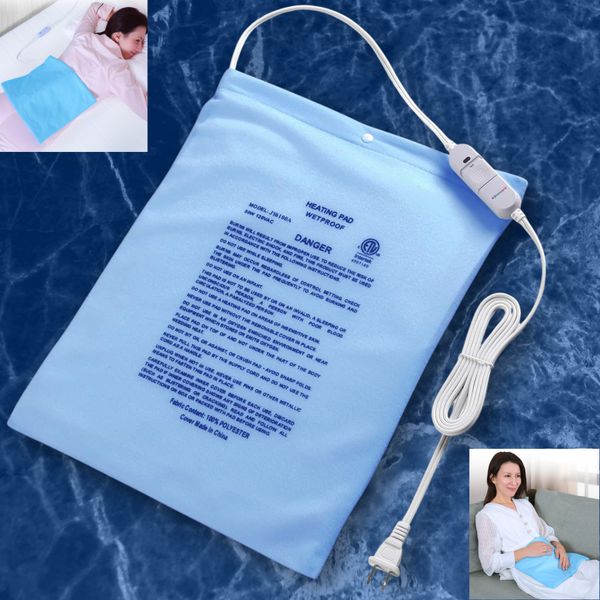 Electric Heating Pad For Back Cramps & Back Pain Relief No Auto Shut Off 12"X15"