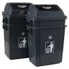 Idotry Plastic Trash Can Kitchen Garbage Bin with Swing Lid Wastebasket 4 Packs