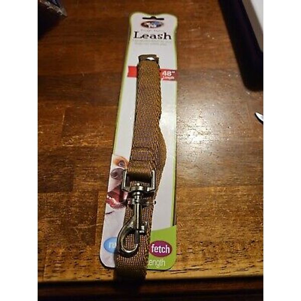 Bow Wow Pals Nylon Dog Leash 3/4"x 48" Brown