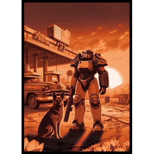 MTG Card Sleeves 100CT (Fallout Sunset), Matte Art Card Sleeves, Matte Back & Gloss Front, 66x92mm