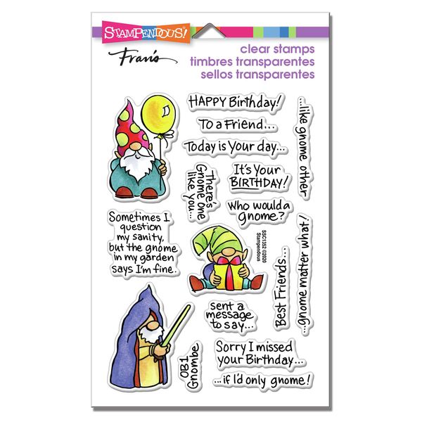 Stampendous Gnome Sayings Clear Stamp Set