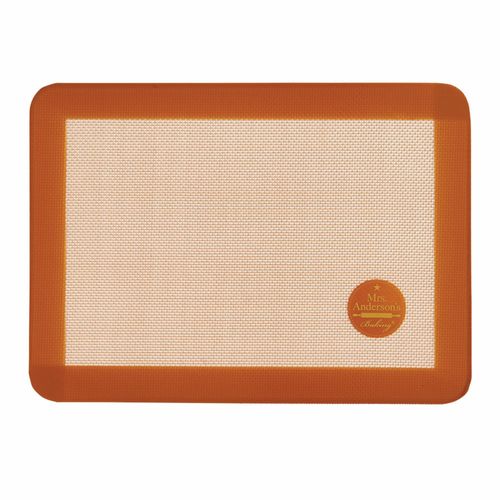 Mrs. Anderson's Baking Non-Stick Silicone Baking Mat - Reusable Oven Liner & Pastry Mat - For Breads, Cookies, Roasting & More - Baker’s Essentials - Heat-Resistant to 480°F - Toaster Oven Baking Mat