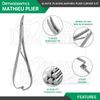 Curved Serrated Tip Mathieu Ligature Elastic Placing Plier 5.5" Orthodontic
