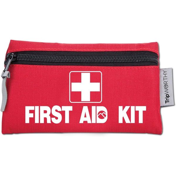 First Aid Kit Travel Bag Compact Lightweight & Portable 100 Piece Travel Size