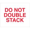 Tape Logic Labels, Do Not Double Stack, 8 x 10, Red/White, 250/Roll (DL1630)
