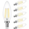 6x B11 E12 Base 60W Equivalent LED Candelabra Decorative Candle Light Bulbs