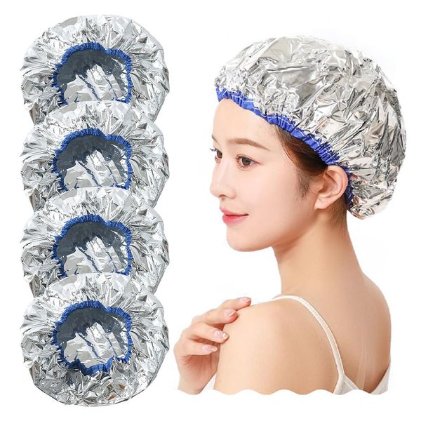 LWMINGALG Aluminum Cap, Set of 4, Shower Cap, Aluminum Pinching Cap, Heat Retention, Waterproof, Treatment, Hair Dye, Coloring, Salon, Beauty Salon, Aluminum Cap, For Hair Dyeing, Thermal, For Salons,