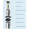 Hibbent Washbasin Drain Set, Universal Drain Fitting with Overflow, 1 1/4 Inch Thread Connection Drain Fitting