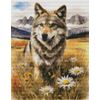 Abillyn Embroidery Cross Stitch Kits Wolf Stamped with Printed Pattern Starter Kit (Wolf)