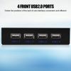 Richer-R USB 2.0 Front Panel Floppy Disk Bay, Multi-functional USB 2.0 Front Panel 3.5'' Floppy Bay 9 Pin to 4 Interface USB 2.0 HUB