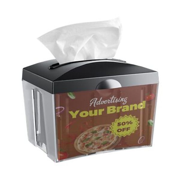 Tabletop Napkin Dispenser Commercial Paper Napkin Dispensers Black 8" x 6.1" ...