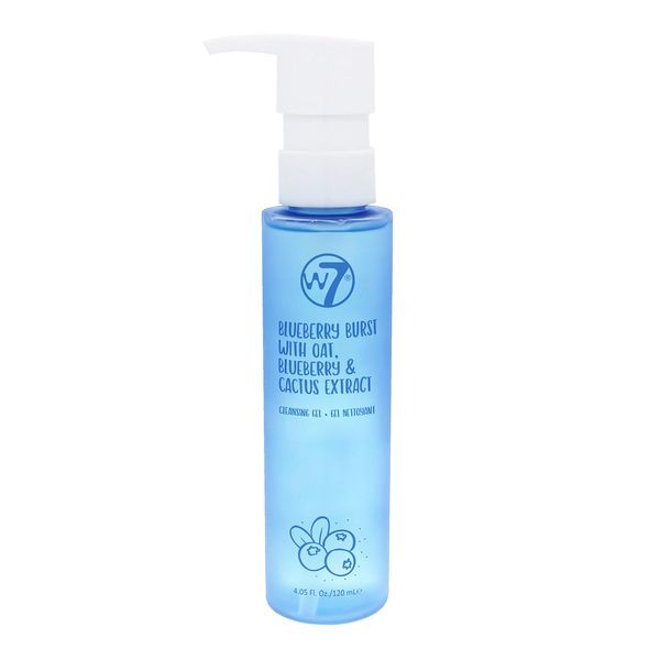 W7 Blueberry Burst Cleansing Gel - Blueberry, Cactus and Oat Extract - Remove Makeup & Cleanse Skin