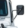 CALBEAU Mirrors Doors Off, 2 Pack Square Adventure Side View Mirrors for Jeep Wrangler CJ YJ TJ JK JL JT Unlimited Accessories, Quicker Install Door Hinge Mirror for Safe Doors Off Driving