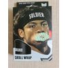 Soldier Skull Wrap - Moisture Wicking Micro Poly Breathable Material White/Black