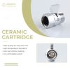 Aomasi Water Flow Control Valve, Solid Brass Shower Head Flow reducer, Chrome