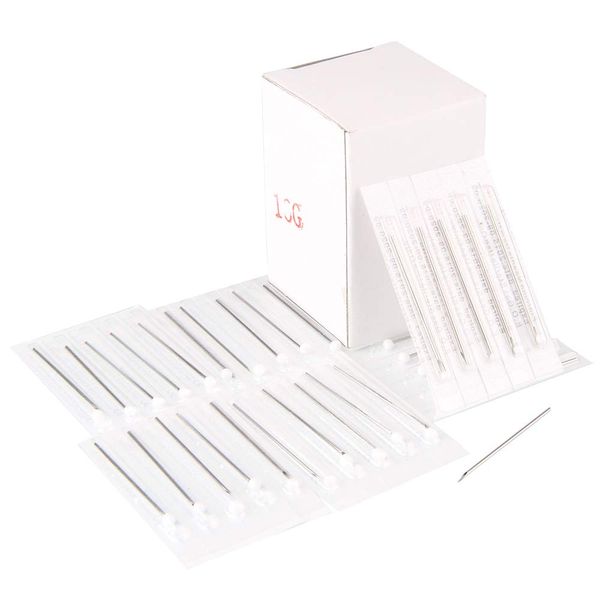 Chrontier 10PCS Body Piercing Needles 20G Gauge Sterilized Surgical Steel