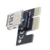 Mini USB PCI-E 1X to 16X Graphics Extension Cable Adapter Riser Card Test Card, External Power Supply