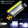Led Work Light 2000LM Super Bright COB Cordless Lights 35W Flashlight For DeWALT