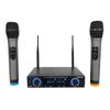 Rockville RWM72U Dual UHF Wireless Handheld Microphone System Digital Display