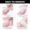 480 PCS 20 Sheets Transparent False Nail Stickers Double-Side Glue False Nail Sticky Tabs Waterproof False Nail Glue Stickers Breathable False Nail Tabs Adhesive Strong for Press on Nail DIY Nail Art