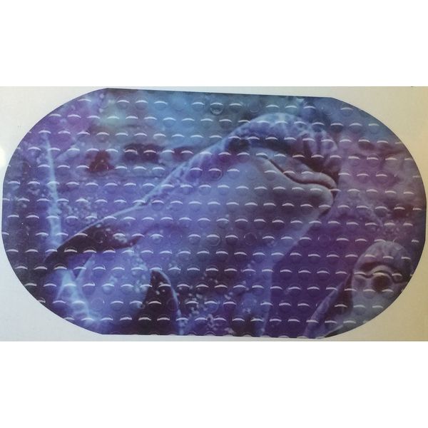 Dolphin Printed Bubble Bathtub Mat - 16" X 28"