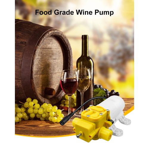 Household Electric Wine Transfer Pump with 110V Speed Regulator, Low Noise Beverage Pumps, Food Grade Self-Priming Beer Pump for Pumping Wine Beverages Filter