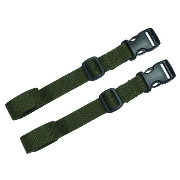 Webbing Strap with Quick Release Buckle, Pack of 2 (Olive Green, 50cm)