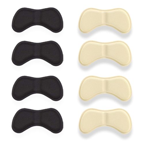 Heel Pads for Large Shoes, 4 Pairs Heel Protectors for Shoes, Self-Adhesive Heel Cushions for Shoes, High Heel Pads Inserts, Against Friction for Most Types of Shoes, Large and Small