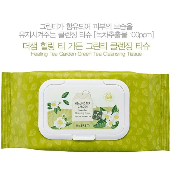 The Saem Healing Tea Garden Green Tea Cleansing Tissue (60ea)