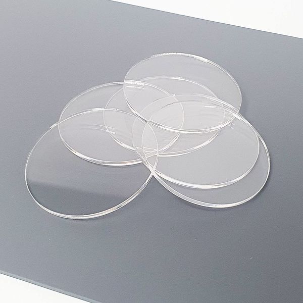 3mm Clear Coasters - Pack Of 6