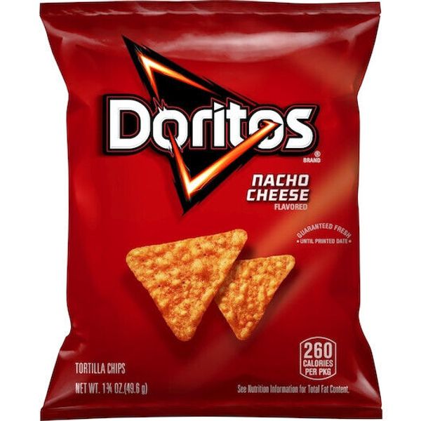 Doritos Nacho Cheese Tortilla Chips, 1.75 Ounce, 64 Per Case