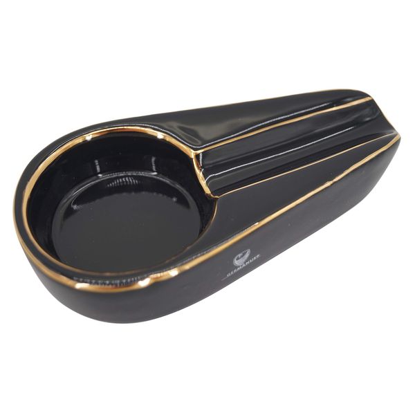 GERMANUS Cera Ashtray for Cigars, Black