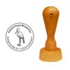 Wooden Stamp Rubber Stamps '"Stork With Personalised Address – Bird Baby