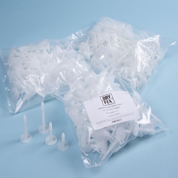 Insulation Board Plastic Plaster Plug Fixings 90mm x 8mm (400)