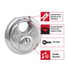 Master Lock 40KADPF Round Padlock with Shielded Shackle, Stainless Steel,Silver