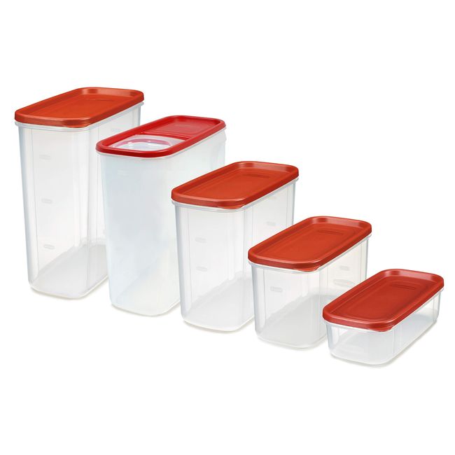 Rubbermaid Easy Find Lids Food Storage Set - Racer Red/Clear, 18