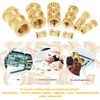 Faankiton 450PCS Threaded Insert Knurled Nuts, M2 M3 M4 M5 M6 Knurled Brass Nuts, Brass Insert Nuts, Female Threaded Internal Press-in Insert Nuts, 15 Sizes Insert Embedment Nuts for 3D Printer