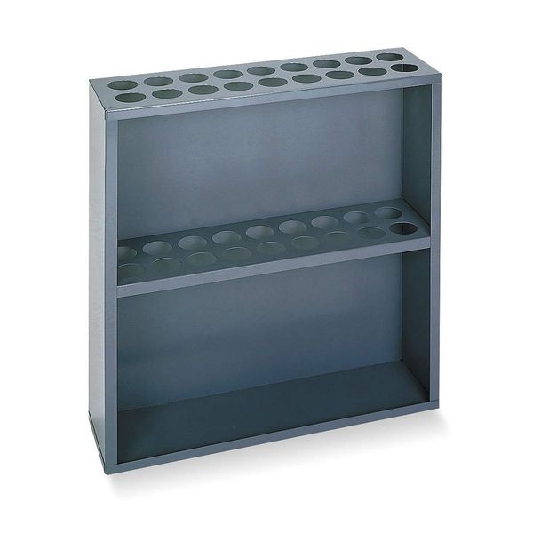 Durham 367-95 Sturdy Steel Threaded Rod Rack, 18 Compartments, 6-7/8" Length x 24-1/8" Width x 24" Height, Gray Powder Coat Finish