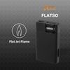 Visol Flatso Torch Lighter - Flat Flame, Refillable Gas Butane Lighter, Windproof, Adjustable Flame (Black Crackle)