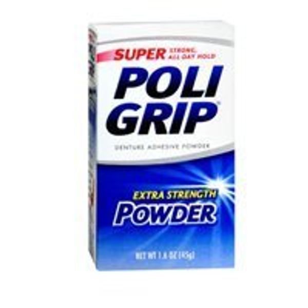 Super Poligrip Denture Adhesive Powder Extra Strength - 1.6 oz (Pack of 3) by Glaxosmithkline Consumer