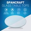 Spancraft 42" Round 1/2" Thick Clear Tempered Glass Table Top with Ogee Edge, Replacement Glass Top for Dining, End, Outdoor Patio Tables