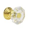 Savagrow 20pcs Clear Acrylic Plastic Cabinet Knobs Diamond Shape Knobs with Screws, Gold