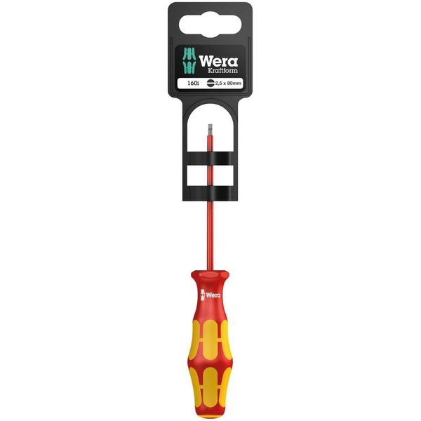 Wera 05100000001Kraftform 160 Vde Screwdriver Slotted Tip 2.5 Mm