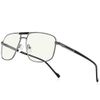 RB.Pilot Reading Glasses for Men Square Double Bridge Blue Light Blocking Computer Readers (grayness, 5.00)