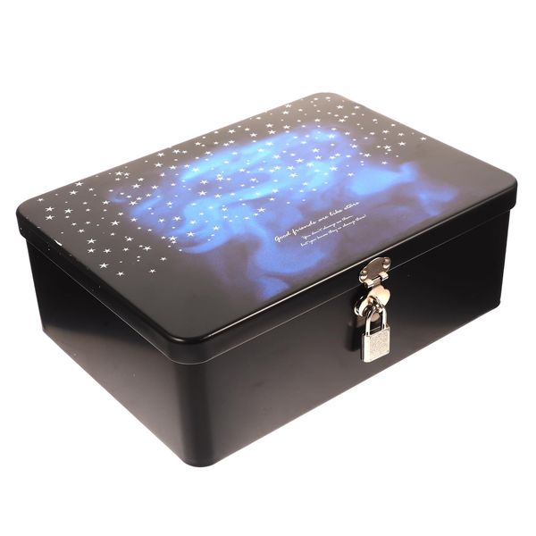 DOITOOL Storage Box Lock Large Jewelry Organizer Secret Metal Tin Case Tin Case Jewelry Organizer Tray Toiletry