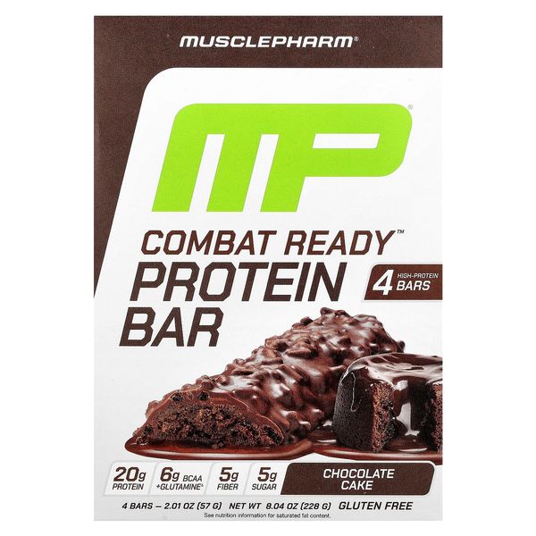 Combat Ready™ Protein Bar, Chocolate Cake , 4 Bars, 2.01 oz (57 g) Each