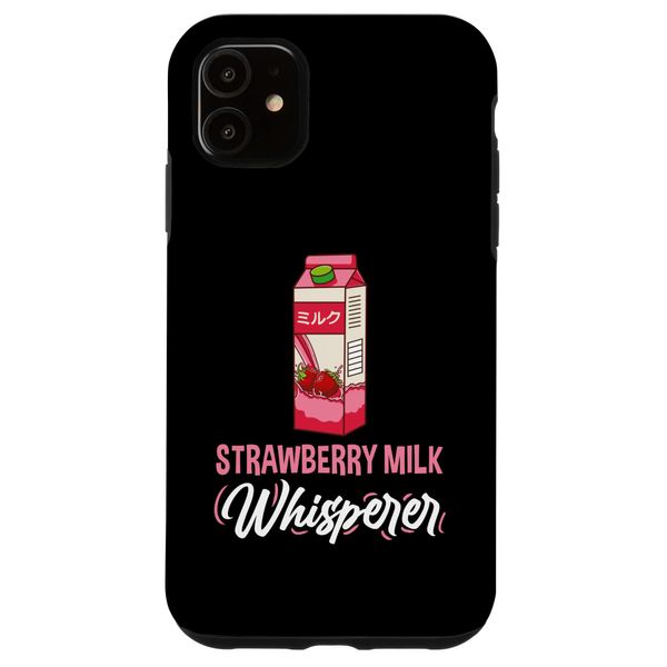 iPhone 11 Strawberry Milk Whisperer Aesthetic Strawberry Case