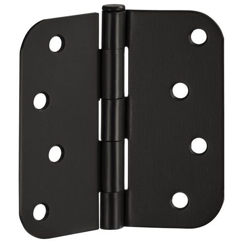 Stainless Steel  Door Hinge-Oil Rubbed Bronze 4-in. 5/8-in. Radius 9-Pack