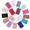 Boolavard 12 pcs Assorted Colors Women 2-Hook 3 Rows Spacing Bra Extender Strap