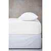 Microfibre Fitted Sheets Luxurious Easy Care Super Soft All Year Round Bed Sheets (White, Single)